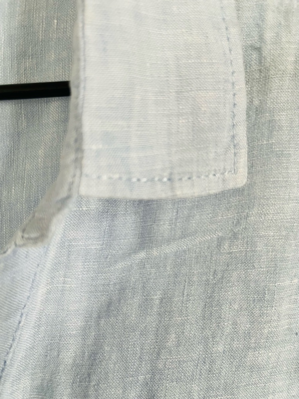 Tahari Oversized Light Blue 100% Linen Cap Sleeve Tunic Shirt - Picture 7 of 8